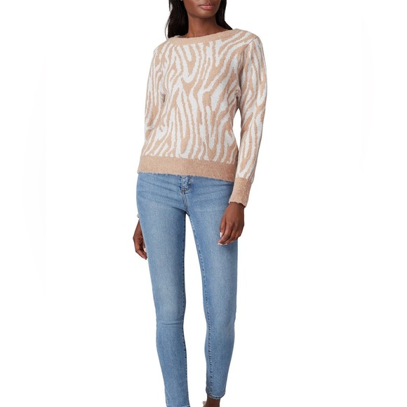 Rebecca Taylor Tiger Stripe Wool Pullover Sweater Size Large - Picture 2 of 14